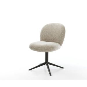 Jedálenská stolička Nube-Flex tkanina mäkký béžová čierna krížová vyobraziť