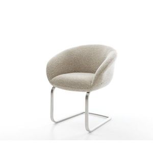 Jedálenská stolička Vinka-Flex s opierkami tkanina mäkký béžová vyobraziť