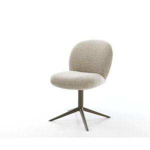 Jedálenská stolička Nube-Flex tkanina mäkký béžová krížová podstava vyobraziť