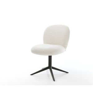 Jedálenská stolička Nube-Flex bouclé mäkký béžová čierna krížová vyobraziť