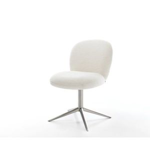 Jedálenská stolička Nube-Flex bouclé mäkký béžová krížová podstava vyobraziť