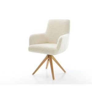 Jedálenská stolička Heira-Flex s opierkami teddy látka béžová drevená vyobraziť