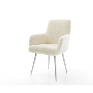 Jedálenská stolička Heira-Flex s opierkami teddy látka béžová 4-nohá vyobraziť