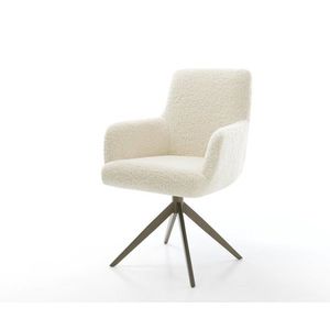 Jedálenská stolička Heira-Flex s opierkami teddy látka béžová krížová vyobraziť