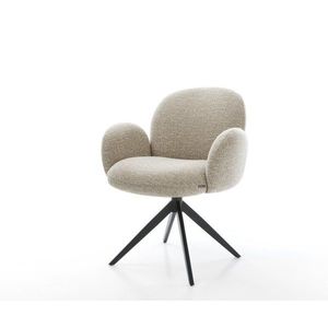 Jedálenská stolička Nube-Flex s opierkami tkanina mäkká béžová krížová vyobraziť