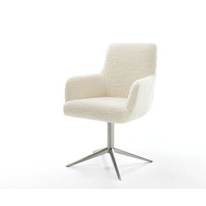 Jedálenská stolička Heira-Flex s opierkami teddy látka béžová podstava vyobraziť