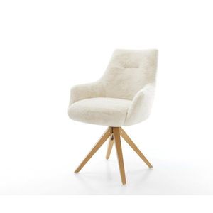 Jedálenská stolička Alja-Flex s opierkami plyšový manšester krémovo vyobraziť