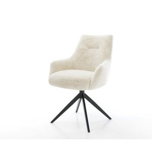 Jedálenská stolička Alja-Flex s opierkami plyšový manšester krémovo vyobraziť