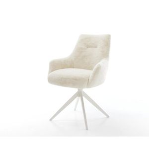 Jedálenská stolička Alja-Flex s opierkami plyšový manšester krémovo vyobraziť