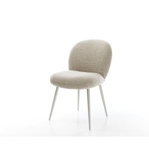 Jedálenská stolička Nube-Flex tkanina mäkký béžová 4-nohá zúžená vyobraziť