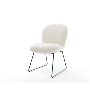 Jedálenská stolička Nube-Flex bouclé mäkký béžová tenká podstava vyobraziť