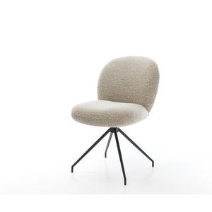 Jedálenská stolička Nube-Flex tkanina mäkký béžová krížová podstava vyobraziť