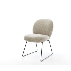 Jedálenská stolička Nube-Flex tkanina mäkký béžová tenká podstava vyobraziť