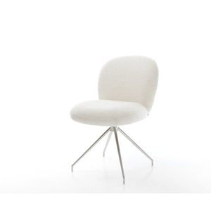 Jedálenská stolička Nube-Flex bouclé mäkký béžová krížová podstava vyobraziť