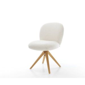 Jedálenská stolička Nube-Flex bouclé mäkký béžová drevená podstava vyobraziť