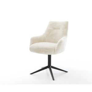 Jedálenská stolička Alja-Flex s opierkami plyšový manšester krémovo vyobraziť