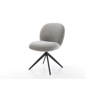 Jedálenská stolička Nube-Flex texturovaná látka mäkký sivá krížová vyobraziť