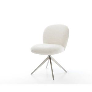 Jedálenská stolička Nube-Flex bouclé mäkký béžová krížová podstava vyobraziť