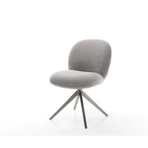 Jedálenská stolička Nube-Flex texturovaná látka mäkký sivá krížová vyobraziť