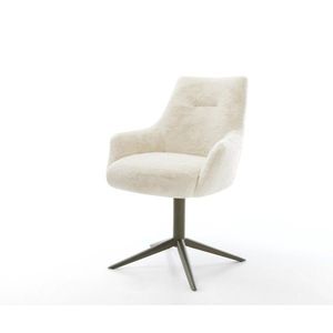 Jedálenská stolička Alja-Flex s opierkami plyšový manšester krémovo vyobraziť