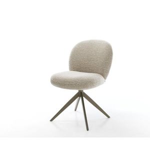 Jedálenská stolička Nube-Flex tkanina mäkká béžová krížová podstava vyobraziť