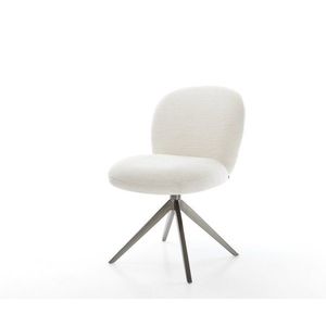 Jedálenská stolička Nube-Flex bouclé mäkký béžová krížová podstava vyobraziť