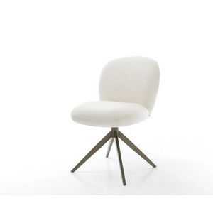 Jedálenská stolička Nube-Flex bouclé mäkký béžová krížová podstava vyobraziť