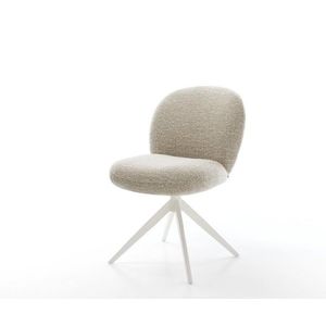 Jedálenská stolička Nube-Flex tkanina mäkký béžová krížová podstava vyobraziť