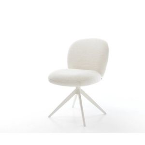 Jedálenská stolička Nube-Flex bouclé mäkký béžová krížová podstava vyobraziť