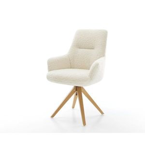 Jedálenská stolička Zelia-Flex s opierkami teddy látka béžová drevená vyobraziť