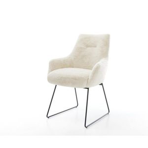 Jedálenská stolička Alja-Flex s opierkami plyšový manšester krémovo vyobraziť