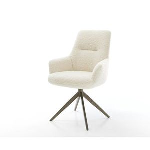 Jedálenská stolička Zelia-Flex s opierkami teddy látka béžová krížová vyobraziť