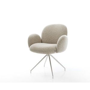 Jedálenská stolička Nube-Flex s opierkami tkanina mäkký béžová krížová vyobraziť