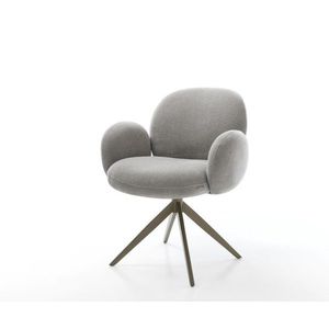 Jedálenská stolička Nube-Flex s opierkami texturovaná látka mäkký sivá vyobraziť