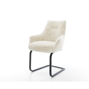 Jedálenská stolička Alja-Flex s opierkami plyšový manšester krémovo vyobraziť