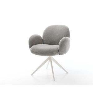 Jedálenská stolička Nube-Flex s opierkami texturovaná látka mäkký sivá vyobraziť