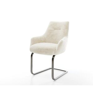 Jedálenská stolička Alja-Flex s opierkami plyšový manšester krémovo vyobraziť