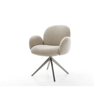 Jedálenská stolička Nube-Flex s opierkami tkanina mäkká béžová krížová vyobraziť