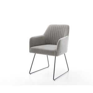 Jedálenská stolička Greg-Flex štruktúrovaná látka mäkký sivá tenká vyobraziť