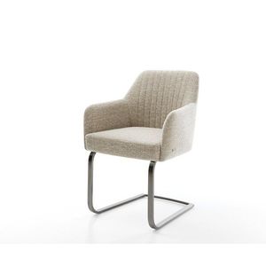 Konzolová jedálenská stolička Greg-Flex tkanina mäkký béžová konzolová vyobraziť