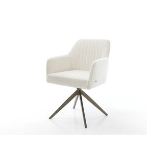 Jedálenská stolička Greg-Flex bouclé mäkký béžová krížová podstava vyobraziť