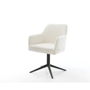 Jedálenská stolička Greg-Flex bouclé mäkký béžová čierna krížová vyobraziť