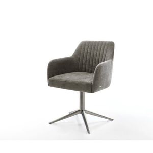 Jedálenská stolička Greg-Flex bouclé mäkký tmavobéžová krížová vyobraziť