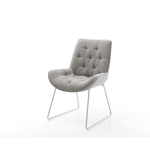 Jedálenská stolička Taimi-Flex texturovaná látka mäkký sivá tenká vyobraziť