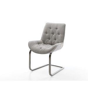 Konzolová jedálenská stolička Taimi-Flex texturovaná látka mäkká sivá vyobraziť