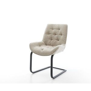 Konzolová jedálenská stolička Taimi-Flex tkanina mäkká béžová vyobraziť