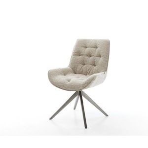 Jedálenská stolička Taimi-Flex tkanina mäkký béžová krížová podstava vyobraziť