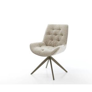 Jedálenská stolička Taimi-Flex tkanina mäkký béžová krížová podstava vyobraziť