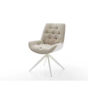 Jedálenská stolička Taimi-Flex tkanina mäkký béžová krížová podstava vyobraziť