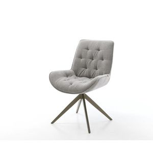 Jedálenská stolička Taimi-Flex texturovaná látka mäkký sivá krížová vyobraziť